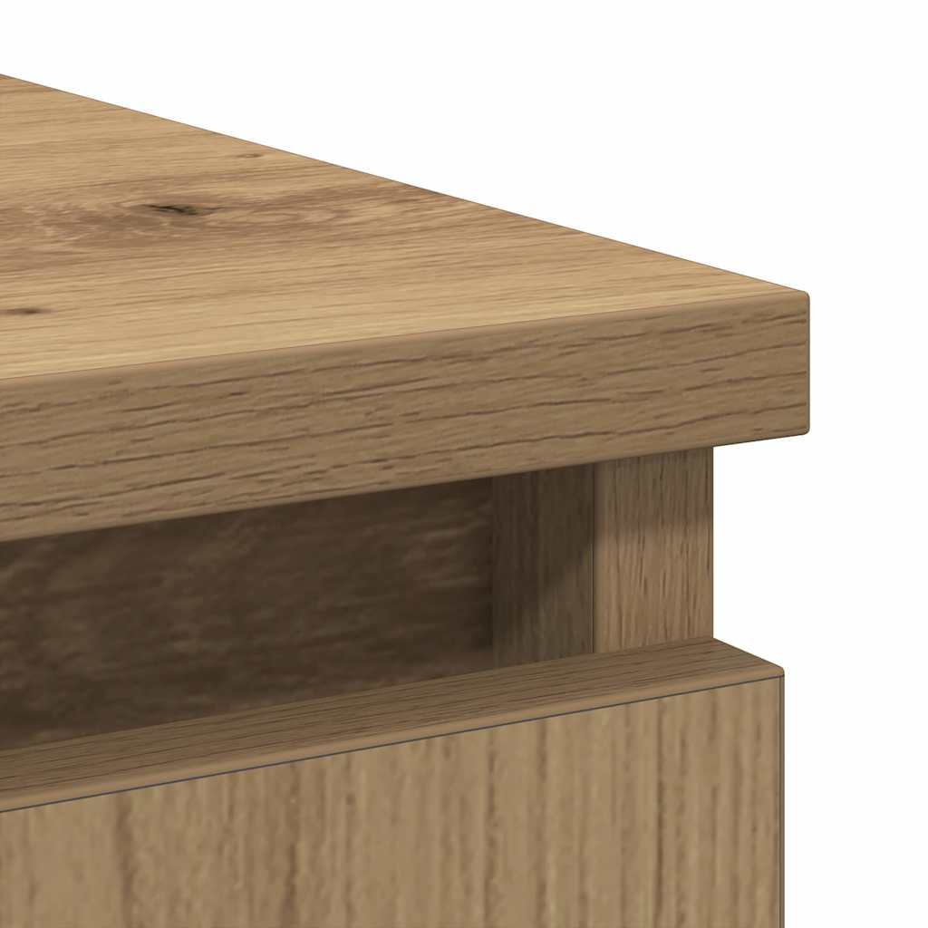 Dressoir lades 71x35x84 cm spaanplaat artisanaal eikenkleurig