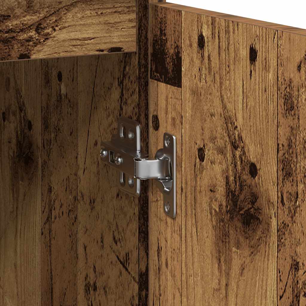 Dressoir 29,5x34x76 cm bewerkt hout oud houtkleurig