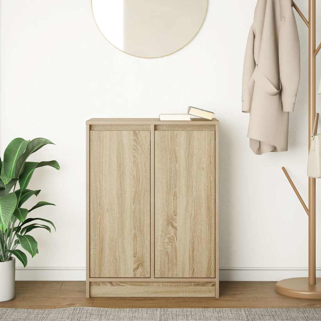 Dressoir 57x34x76 cm bewerkt hout sonoma eikenkleurig