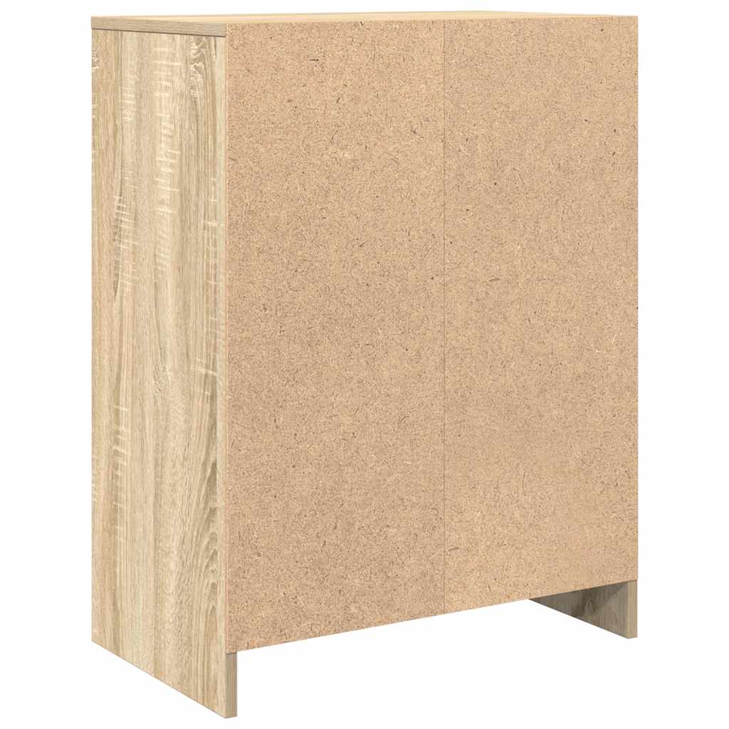 Dressoir 57x34x76 cm bewerkt hout sonoma eikenkleurig