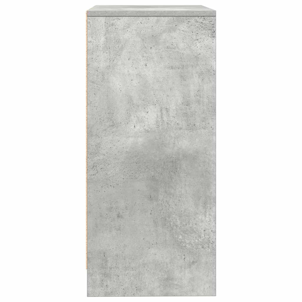 Dressoir 57x34x76 cm bewerkt hout betongrijs