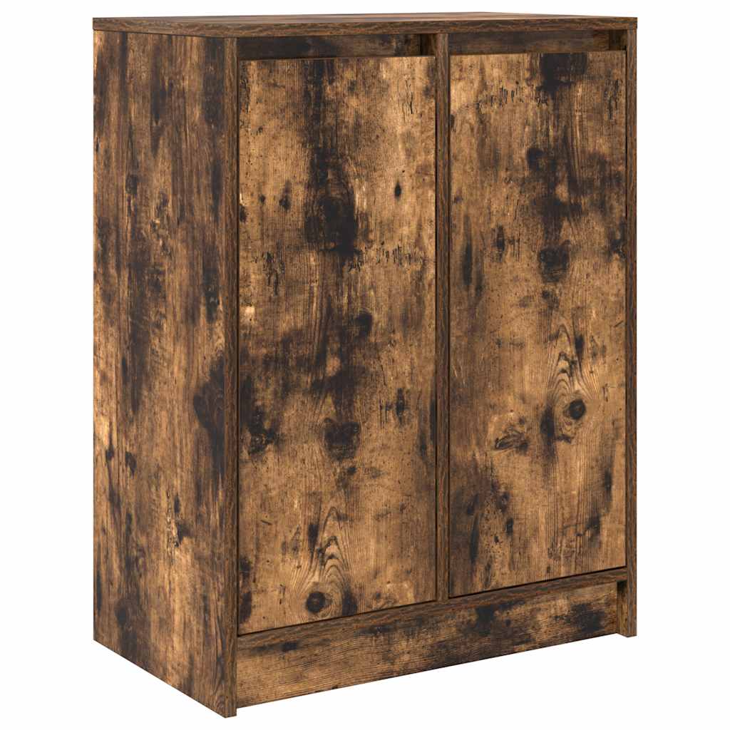 Dressoir 57x34x76 cm bewerkt hout gerookt eikenkleurig