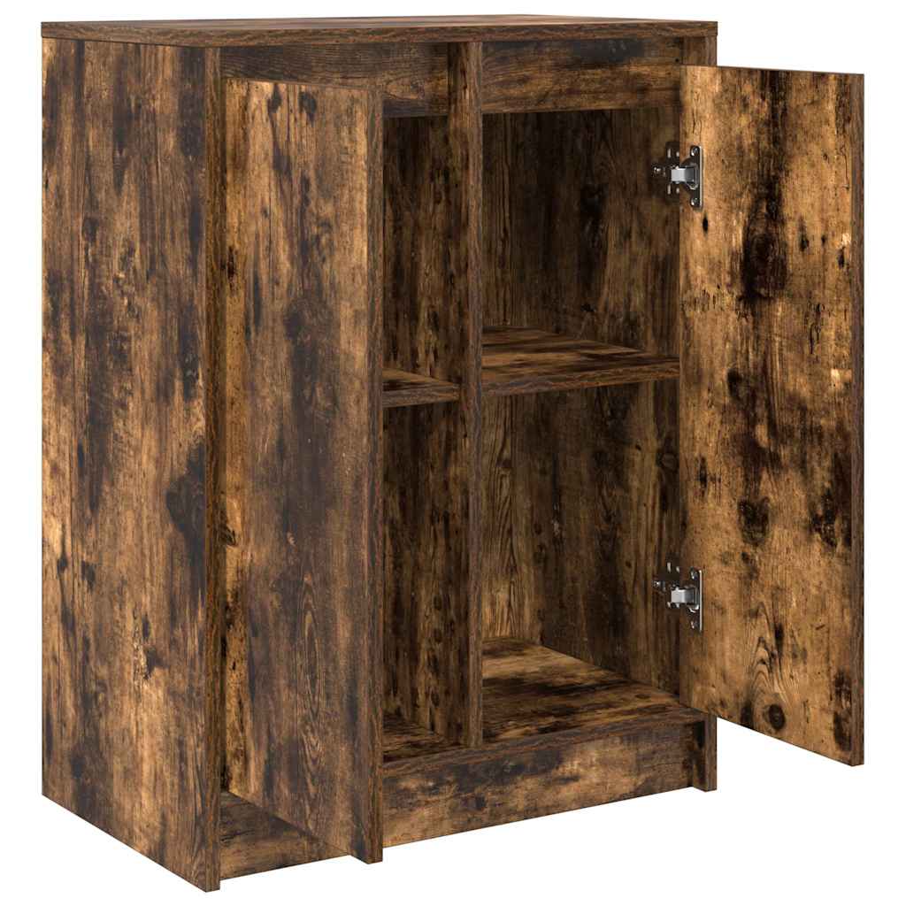 Dressoir 57x34x76 cm bewerkt hout gerookt eikenkleurig