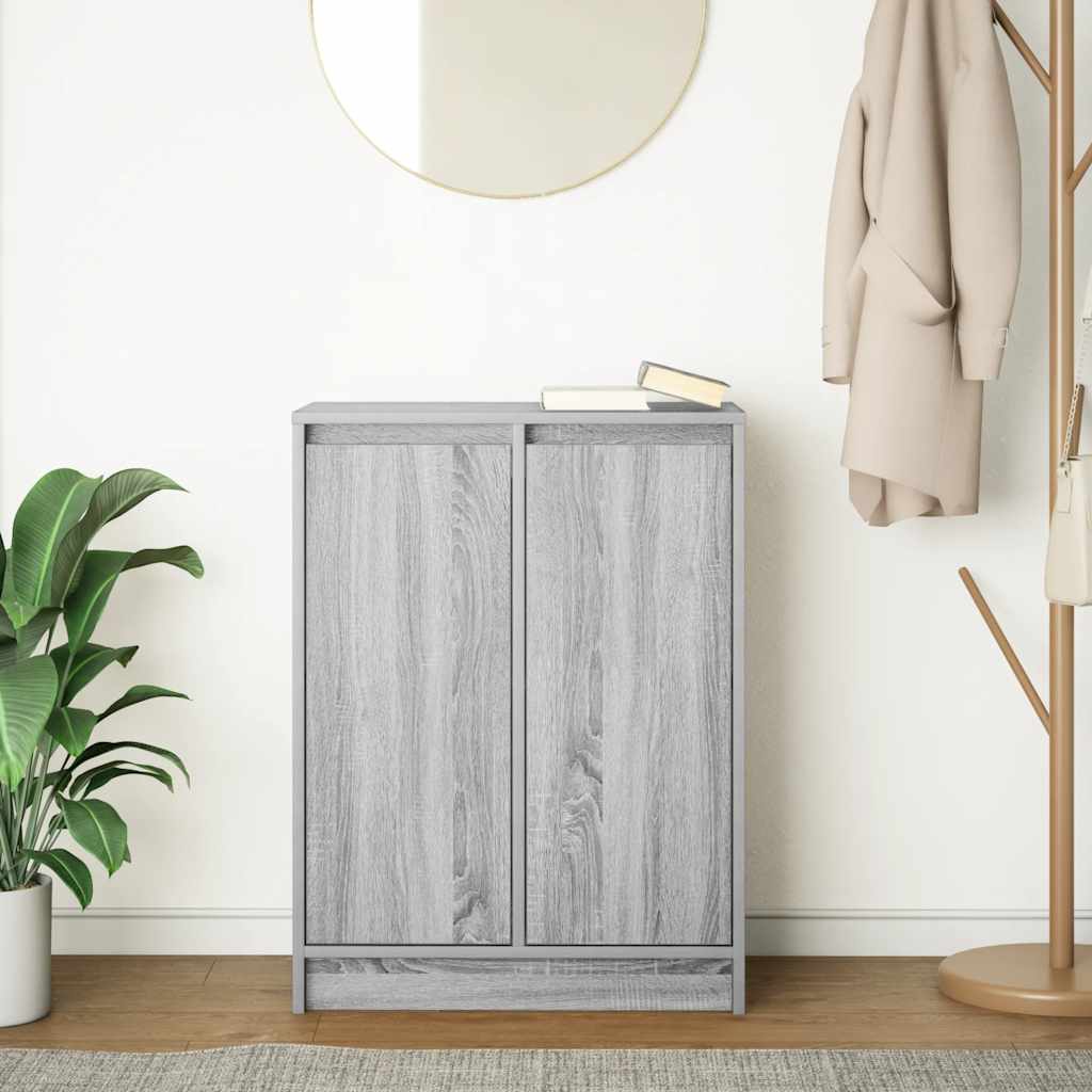 Dressoir 57x34x76 cm bewerkt hout grijs sonoma eikenkleurig