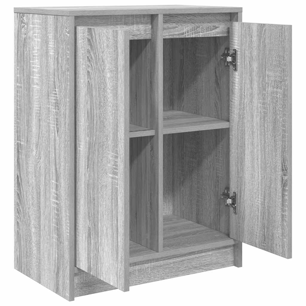 Dressoir 57x34x76 cm bewerkt hout grijs sonoma eikenkleurig