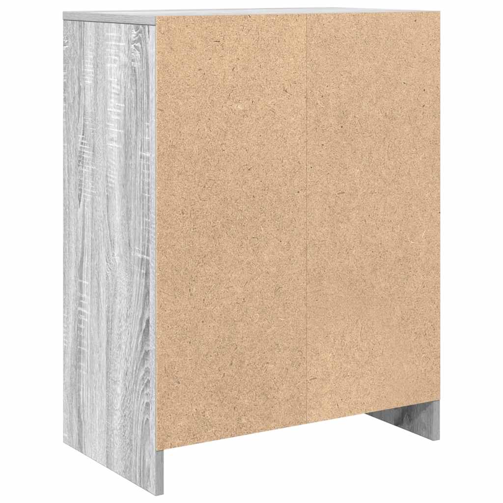 Dressoir 57x34x76 cm bewerkt hout grijs sonoma eikenkleurig