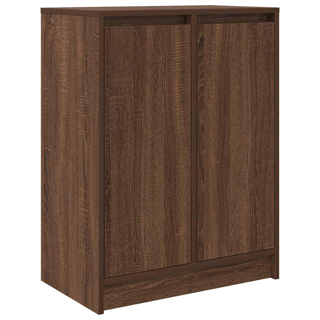Dressoir 57x34x76 cm bewerkt hout bruin eikenkleurig