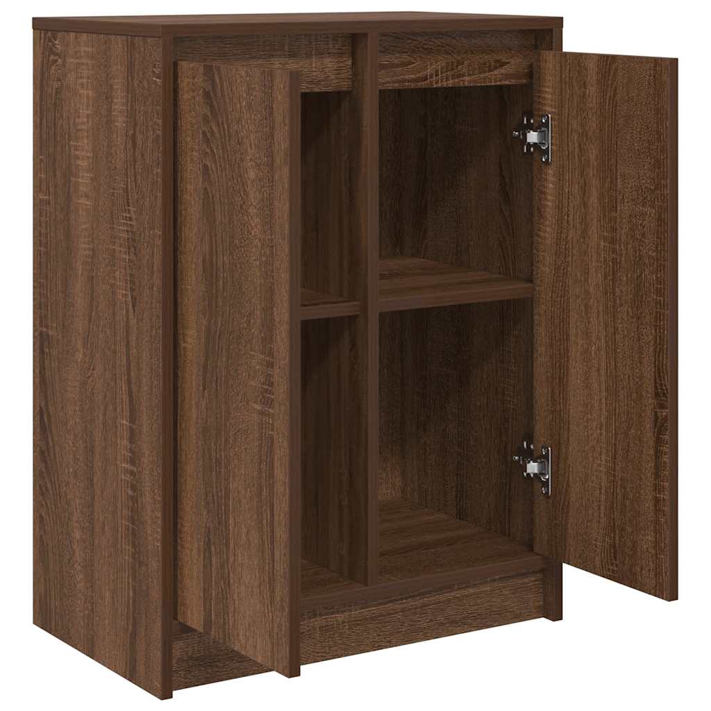 Dressoir 57x34x76 cm bewerkt hout bruin eikenkleurig