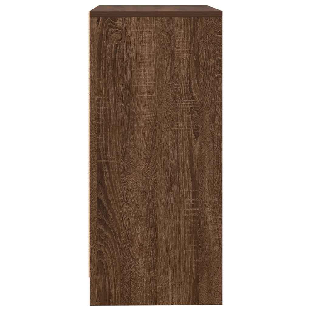 Dressoir 57x34x76 cm bewerkt hout bruin eikenkleurig
