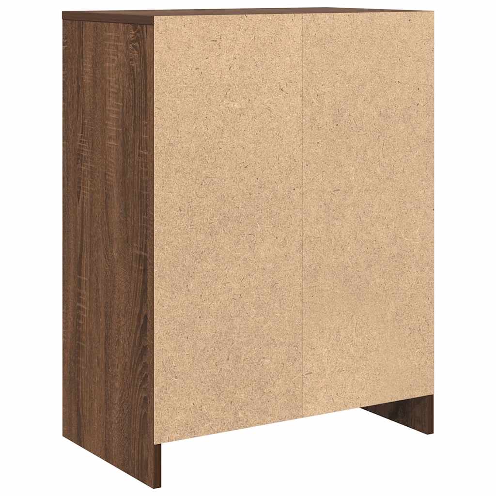 Dressoir 57x34x76 cm bewerkt hout bruin eikenkleurig