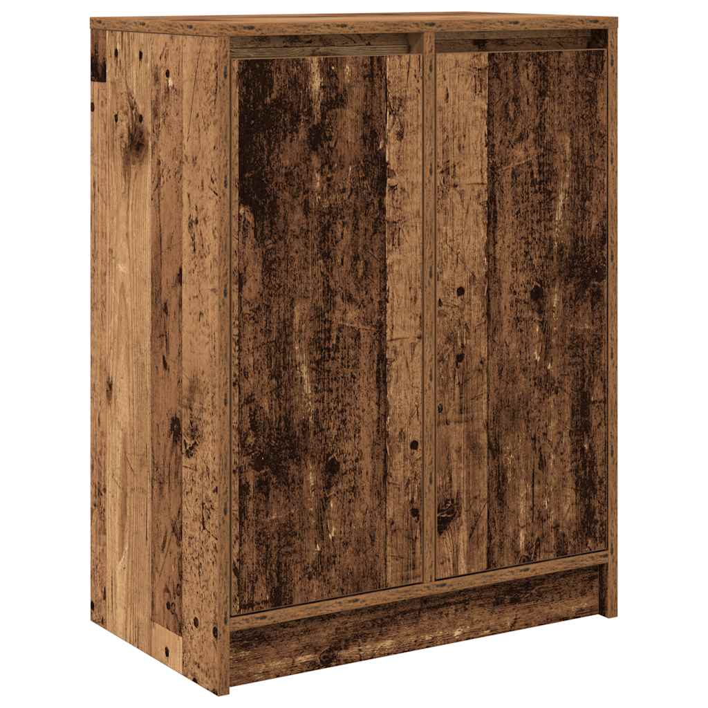 Dressoir 57x34x76 cm bewerkt hout oud houtkleurig