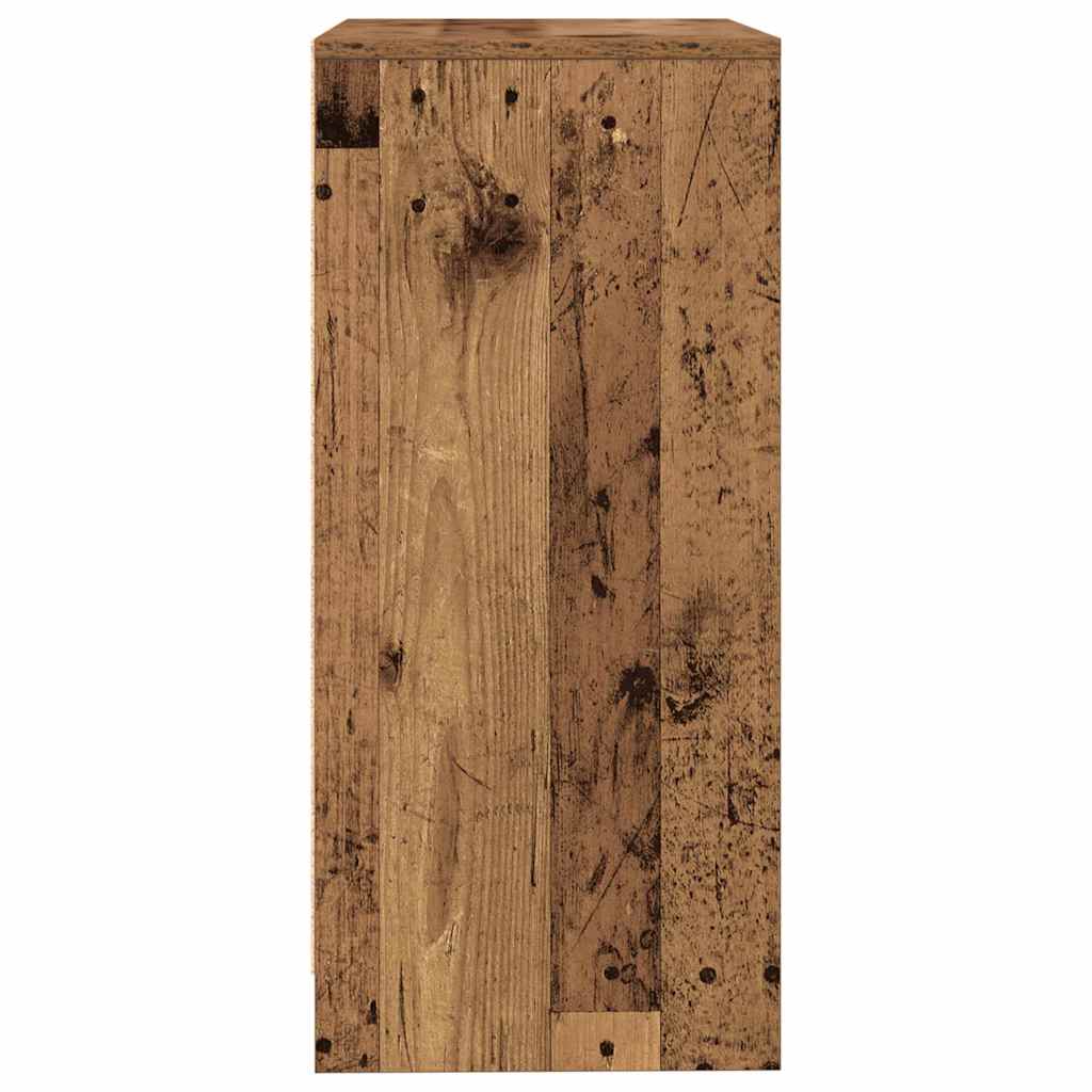 Dressoir 57x34x76 cm bewerkt hout oud houtkleurig