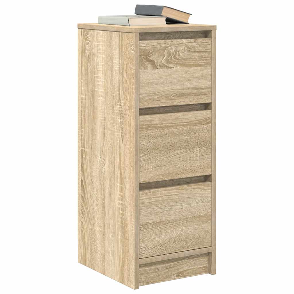 Dressoir 29,5x34x76 cm bewerkt hout sonoma eikenkleurig