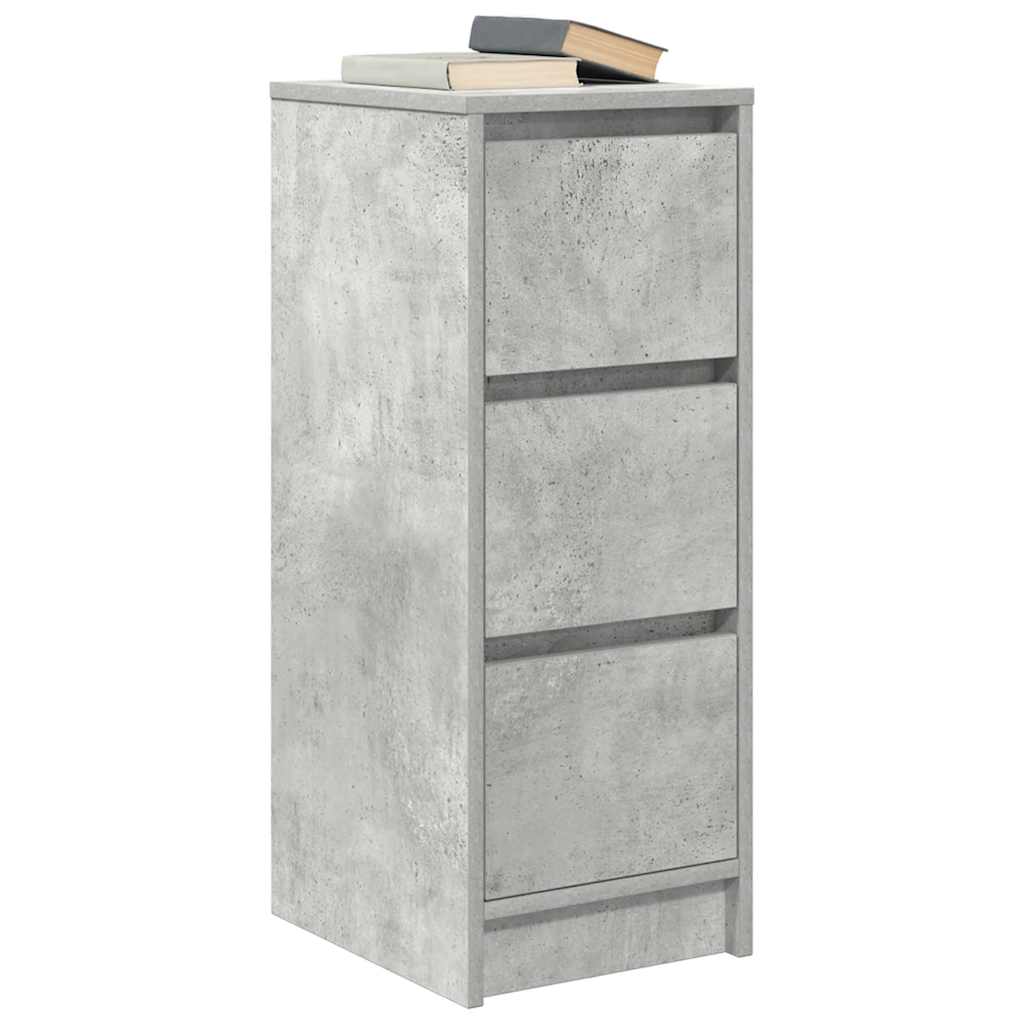 Dressoir 29,5x34x76 cm bewerkt hout betongrijs