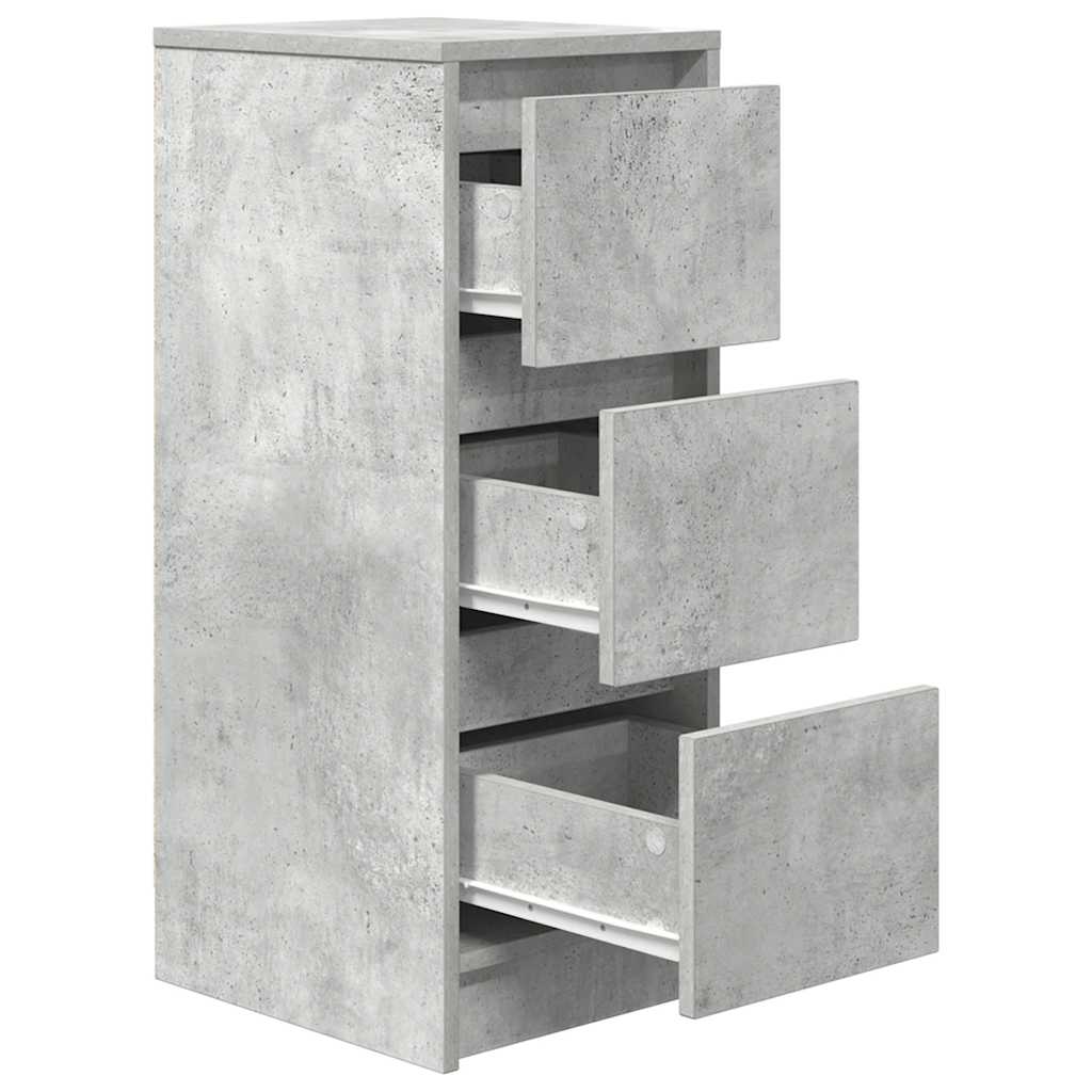 Dressoir 29,5x34x76 cm bewerkt hout betongrijs