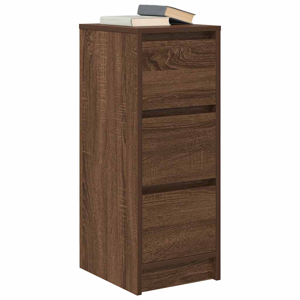 Dressoir 29,5x34x76 cm bewerkt hout bruin eikenkleurig