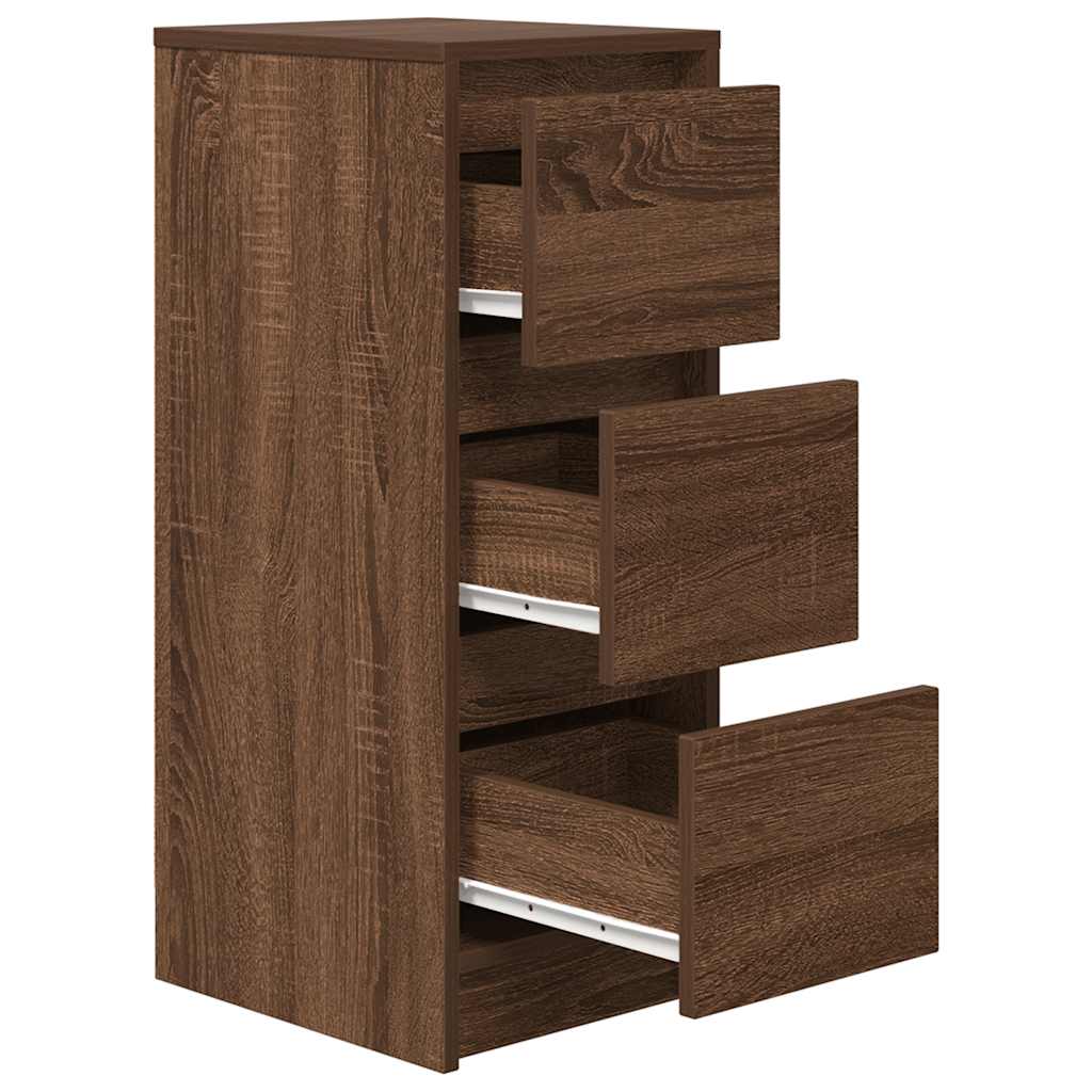 Dressoir 29,5x34x76 cm bewerkt hout bruin eikenkleurig