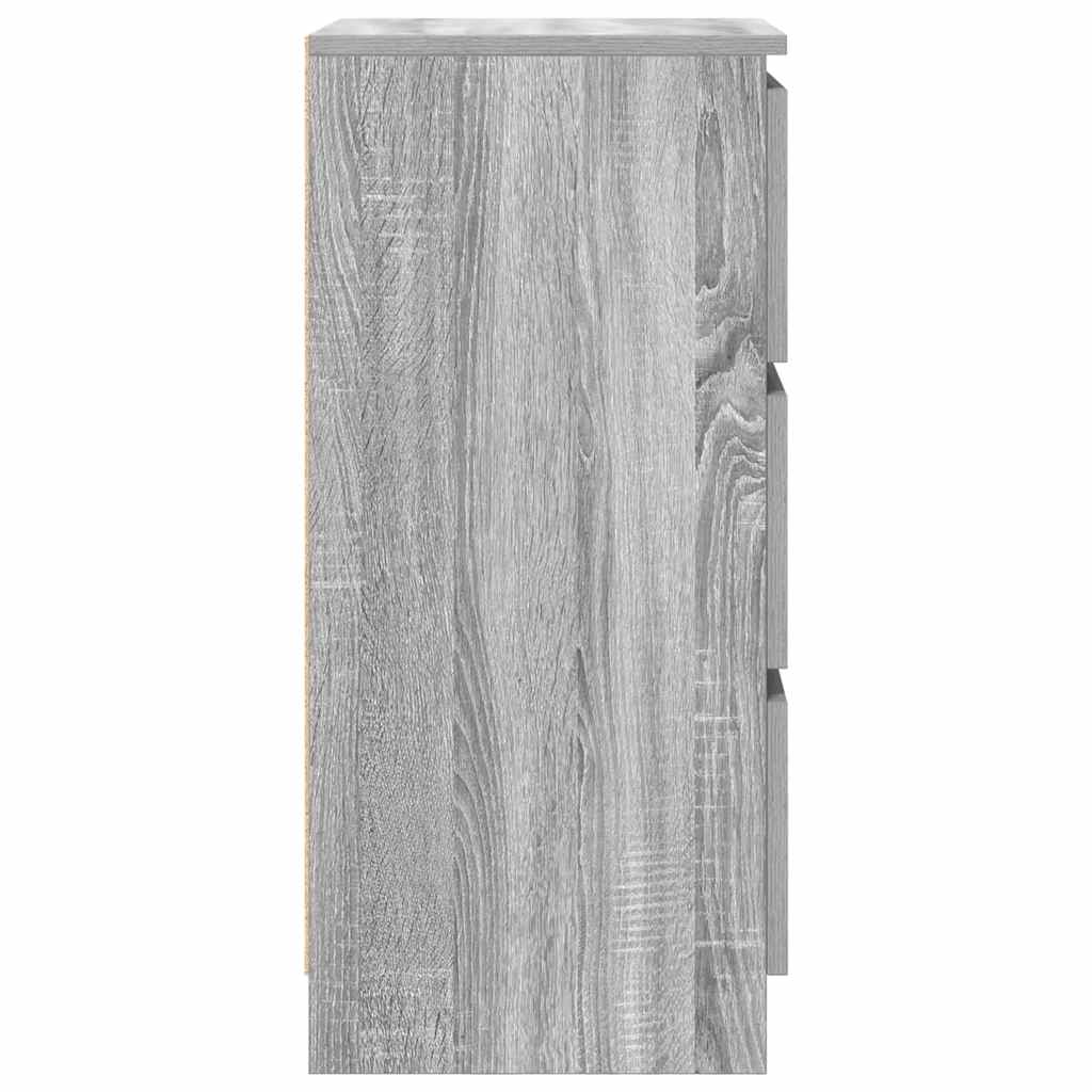 Dressoir 37,5x35x76 cm bewerkt hout grijs sonoma eikenkleurig