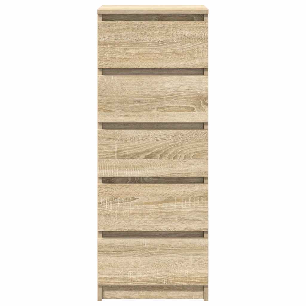 Dressoir met lades 37,5x35x99 cm spaanplaat sonoma eikenkleurig