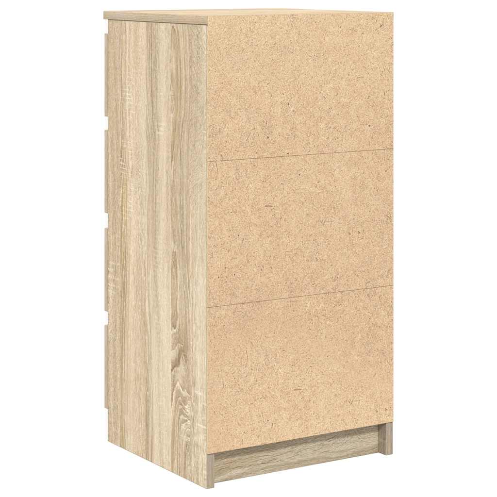Dressoir met lades 37,5x35x99 cm spaanplaat sonoma eikenkleurig