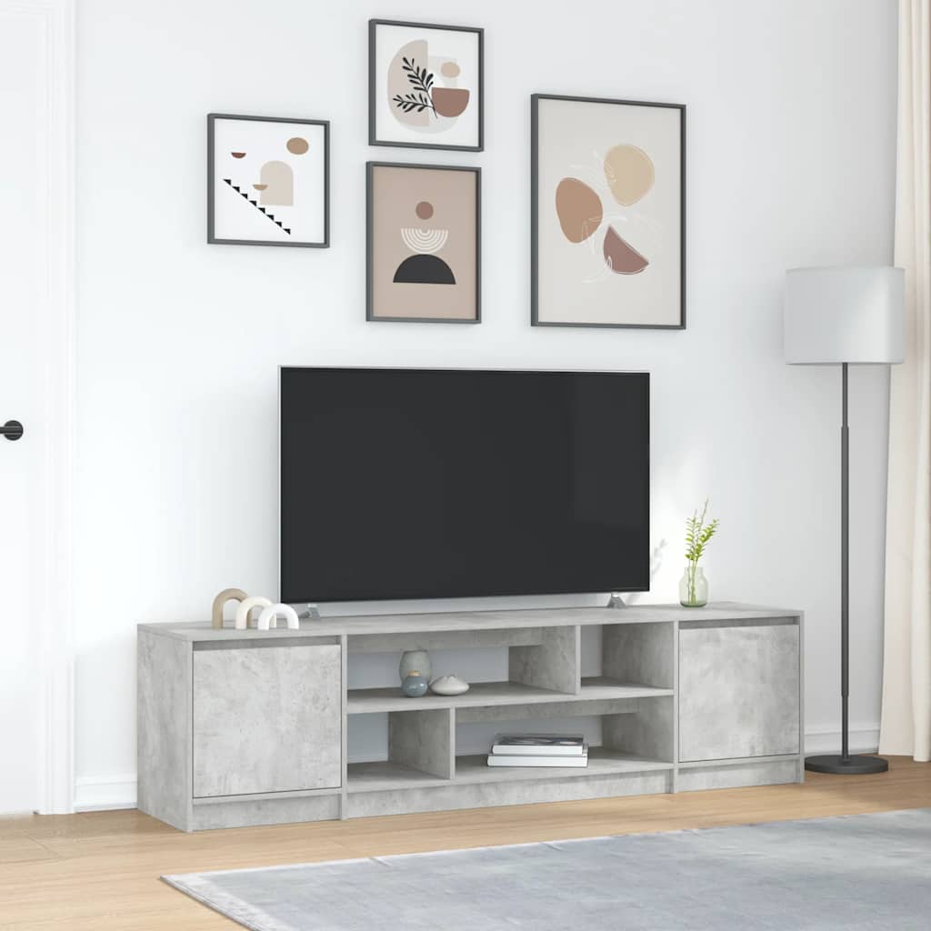 Tv-meubel 188,5x41x50 cm spaanplaat betongrijs