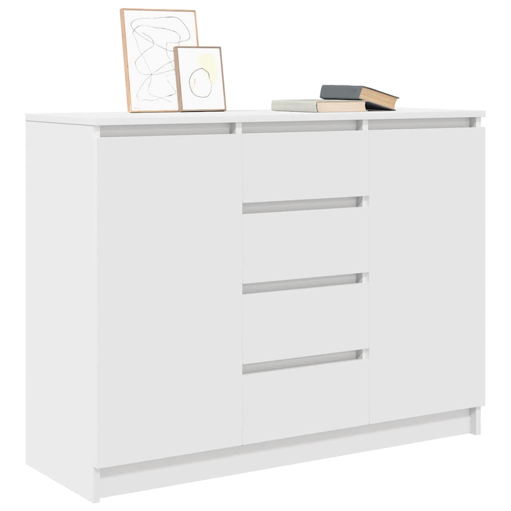 Dressoir met lades 100,5x35x76 cm spaanplaat wit