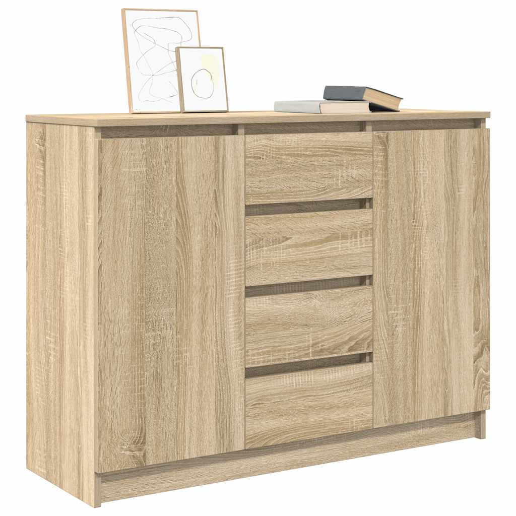Dressoir met lades 100,5x35x76cm spaanplaat sonoma eikenkleurig