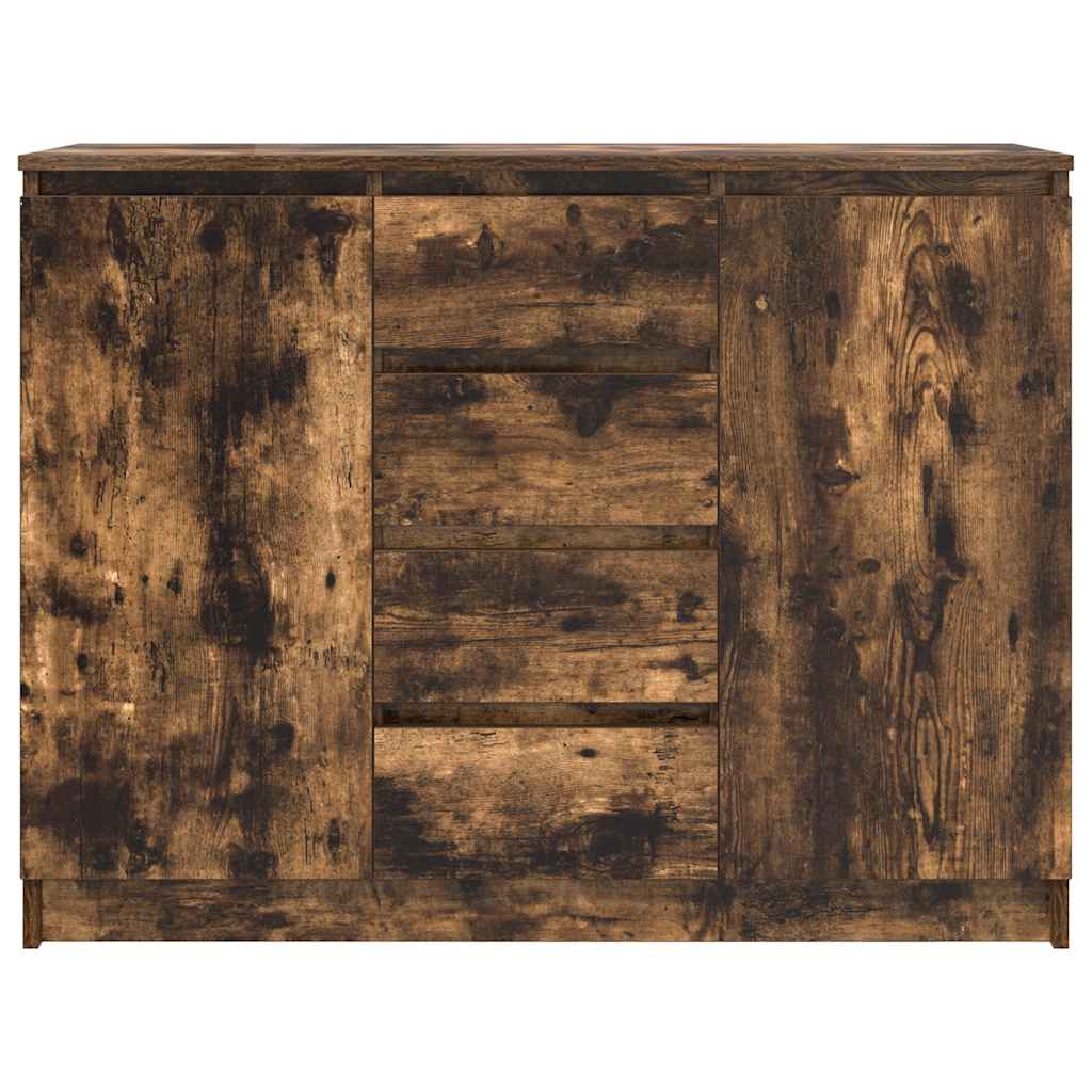 Dressoir met lades 100,5x35x76 cm spaanplaat gerookt eiken