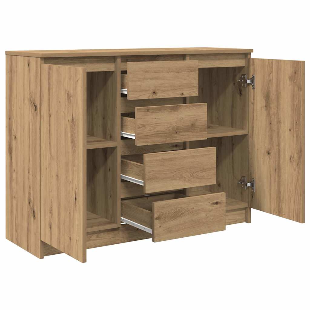 Dressoir met lades 100,5x35x76 cm spaanplaat artisanaal