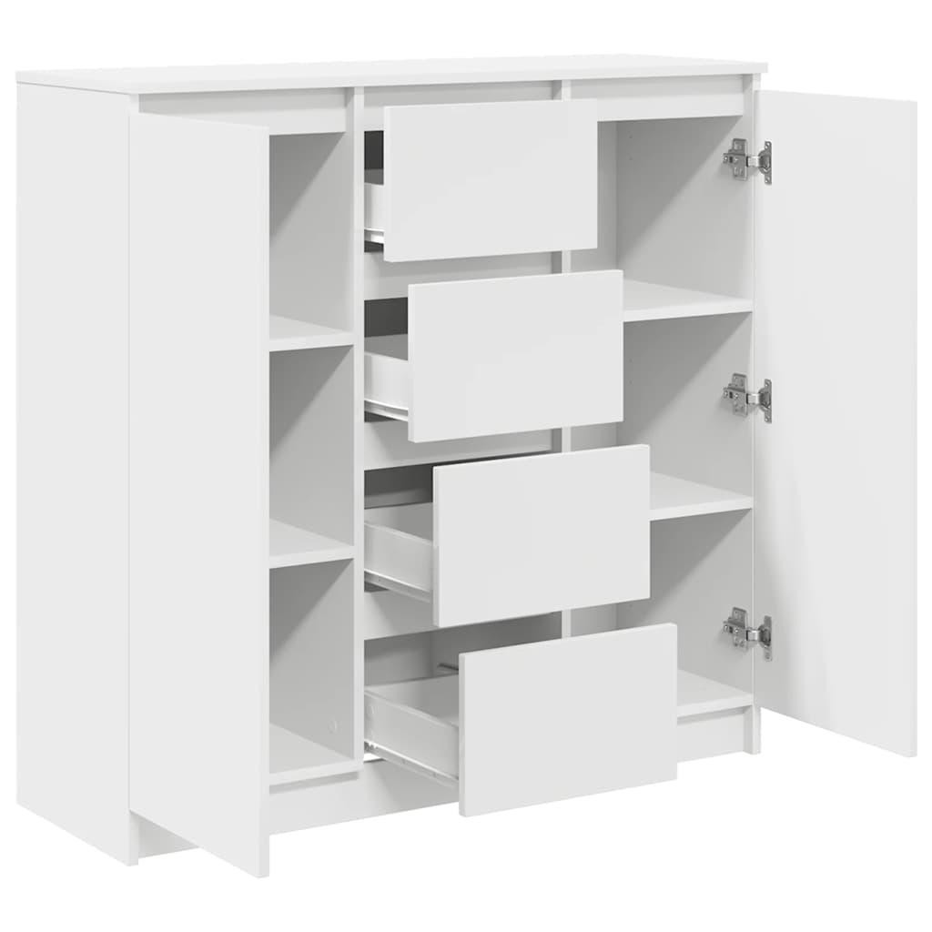 Dressoir met lades 100,5x35x98,5 cm spaanplaat wit