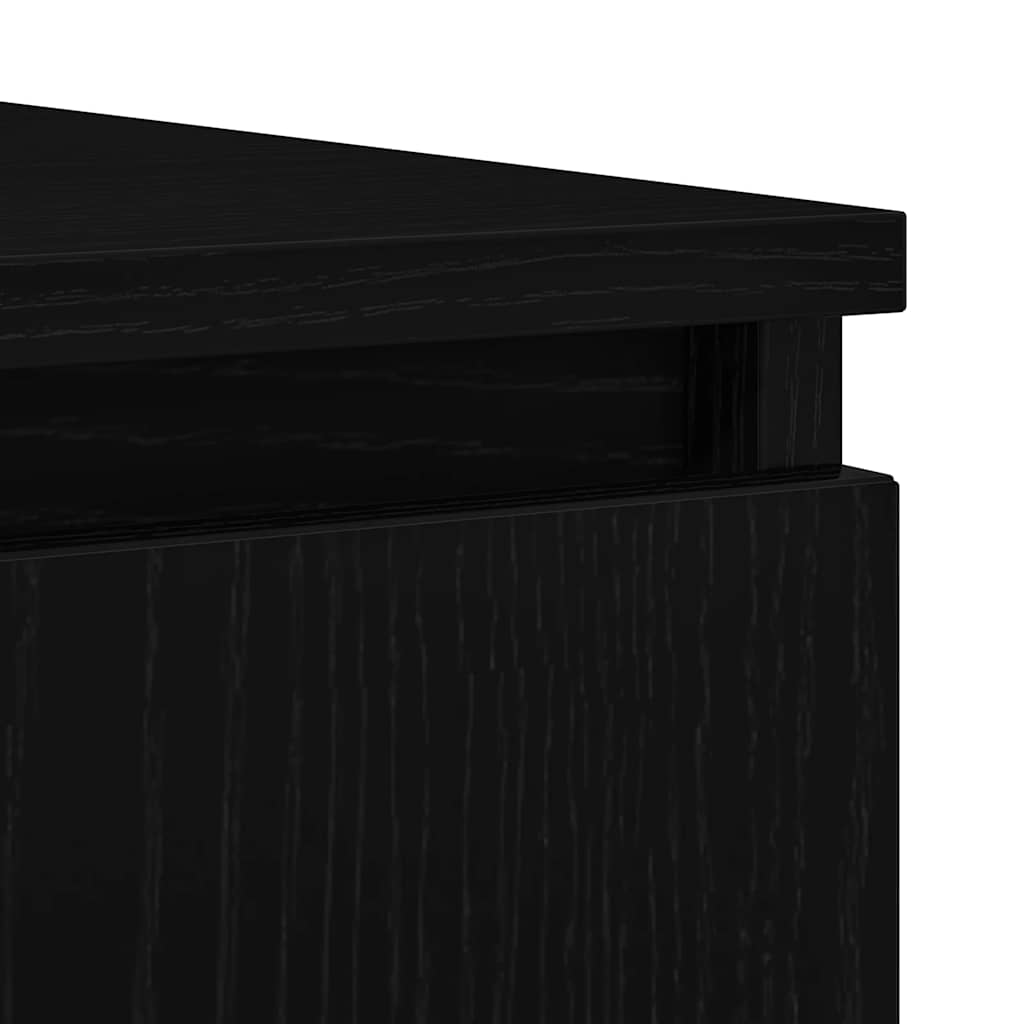 Dressoir met lades 100,5x35x98,5 cm spaanplaat zwart eiken