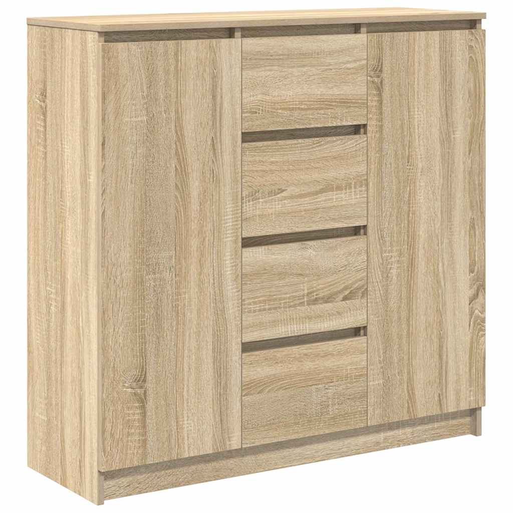 Dressoir met lades 100,5x35x98,5 cm spaanplaat sonoma