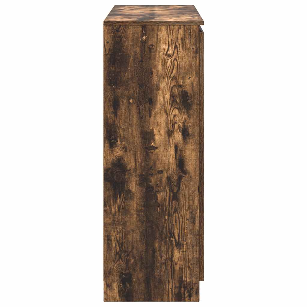 Dressoir met lades 100,5x35x98,5cm spaanplaat gerookt eikenhout