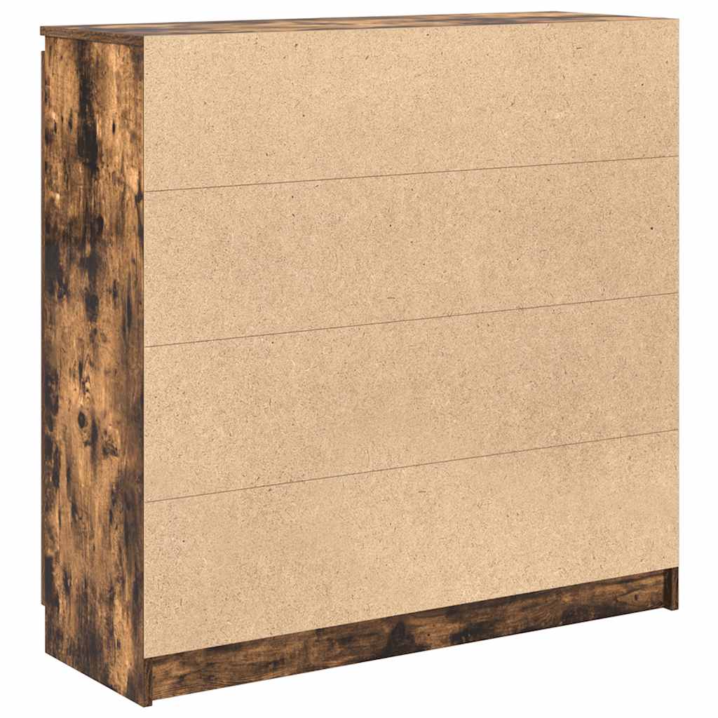 Dressoir met lades 100,5x35x98,5cm spaanplaat gerookt eikenhout
