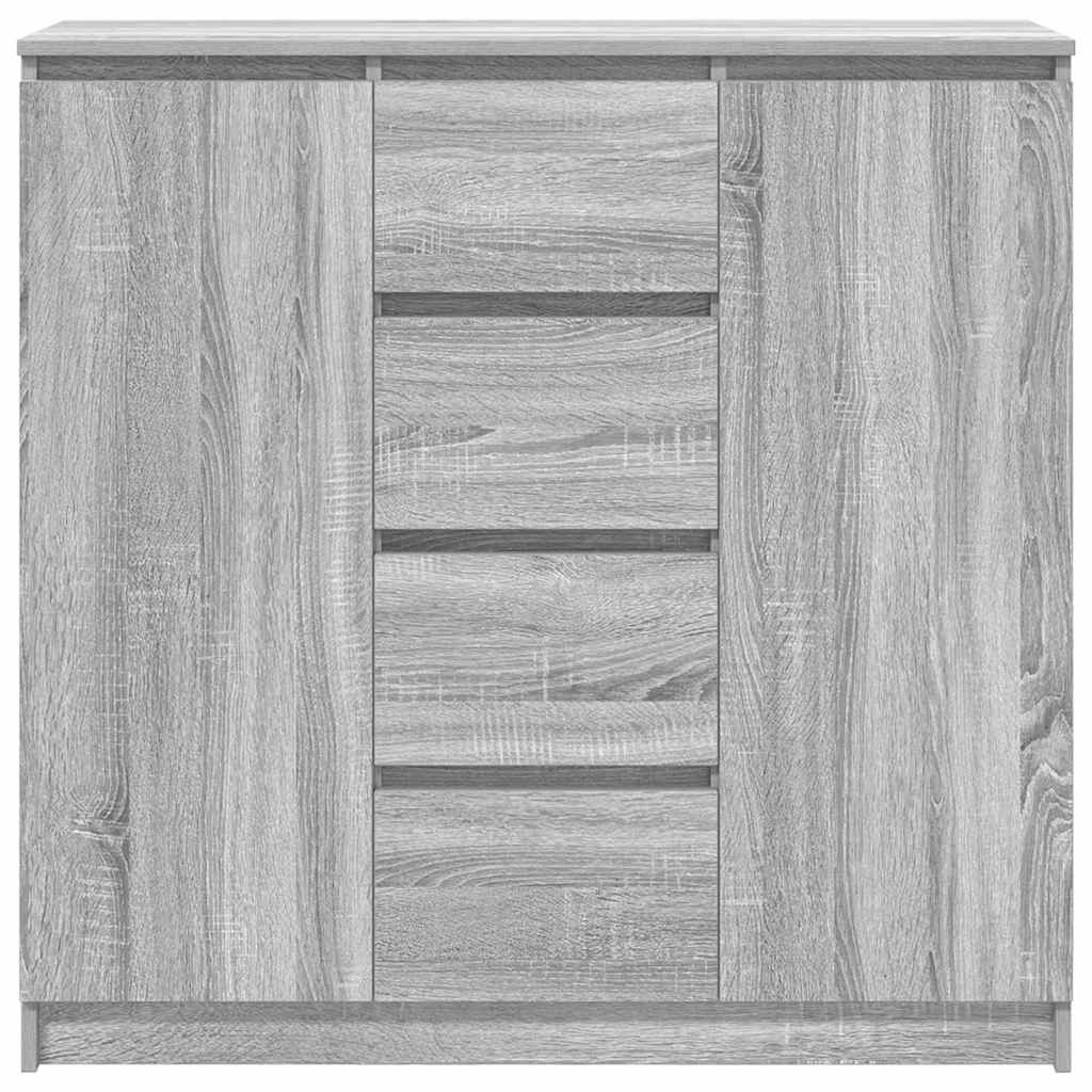 Dressoir met lades 100,5x35x98,5 cm spaanplaat grijs Sonoma