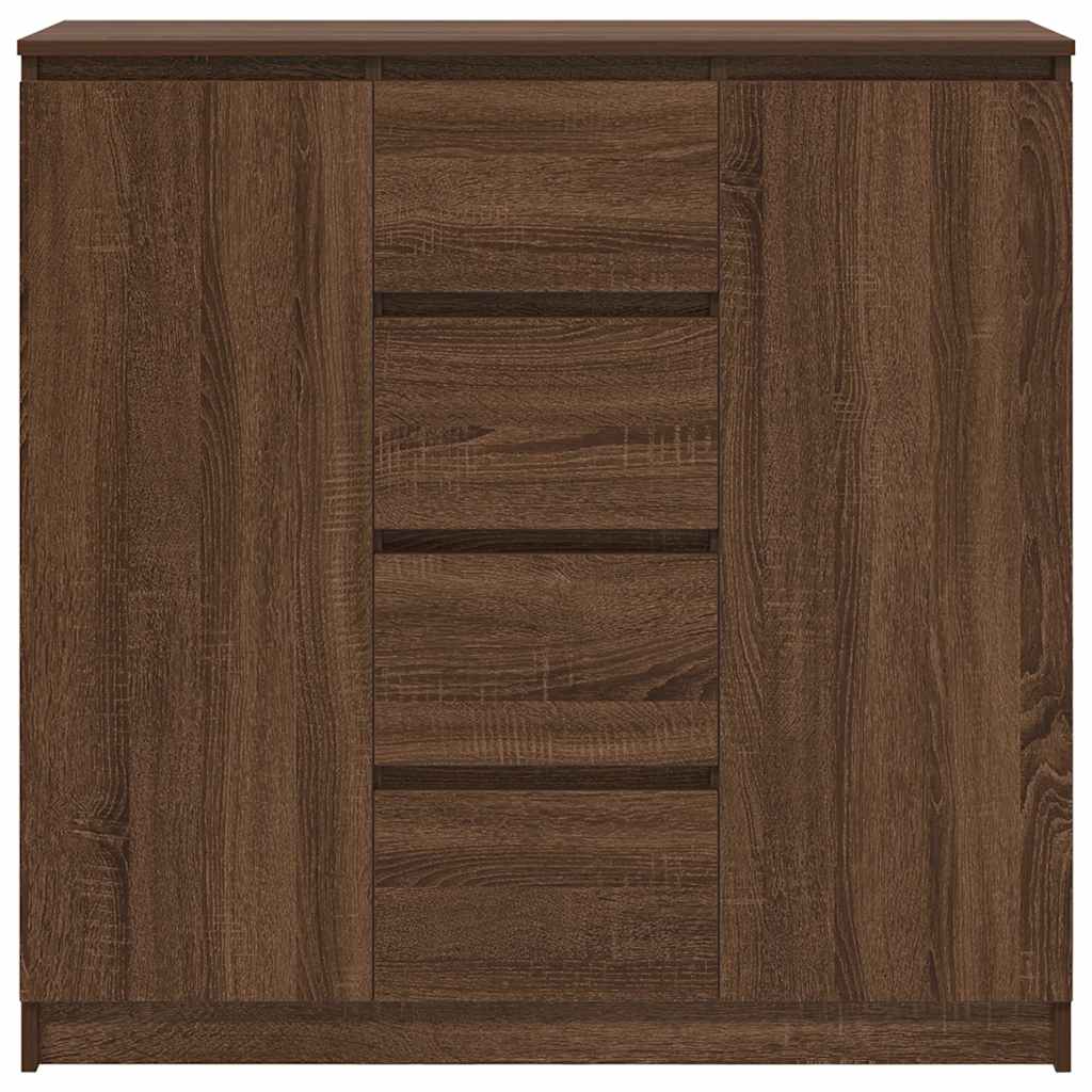 Dressoir met lades 100,5x35x98,5 cm spaanplaat bruin eiken