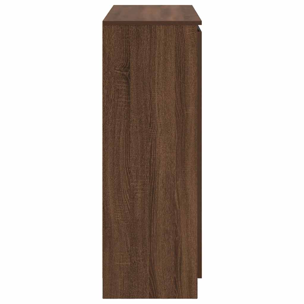 Dressoir met lades 100,5x35x98,5 cm spaanplaat bruin eiken