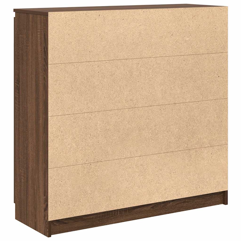 Dressoir met lades 100,5x35x98,5 cm spaanplaat bruin eiken