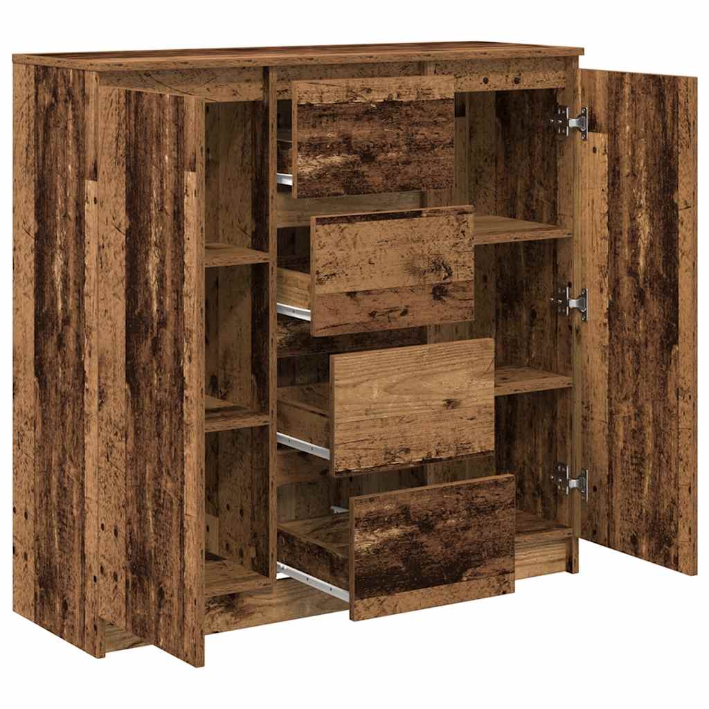Dressoir met lades 100,5x35x98,5 cm bewerkt hout oud hout