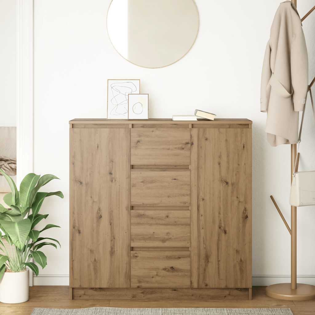 Dressoir met lades 100,5x35x98,5 cm spaanplaat artisanaal
