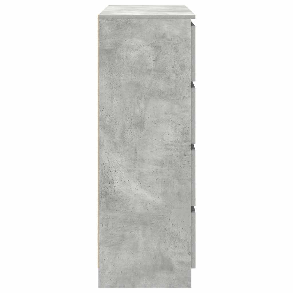 Dressoir 100x35x99 cm bewerkt hout betongrijs