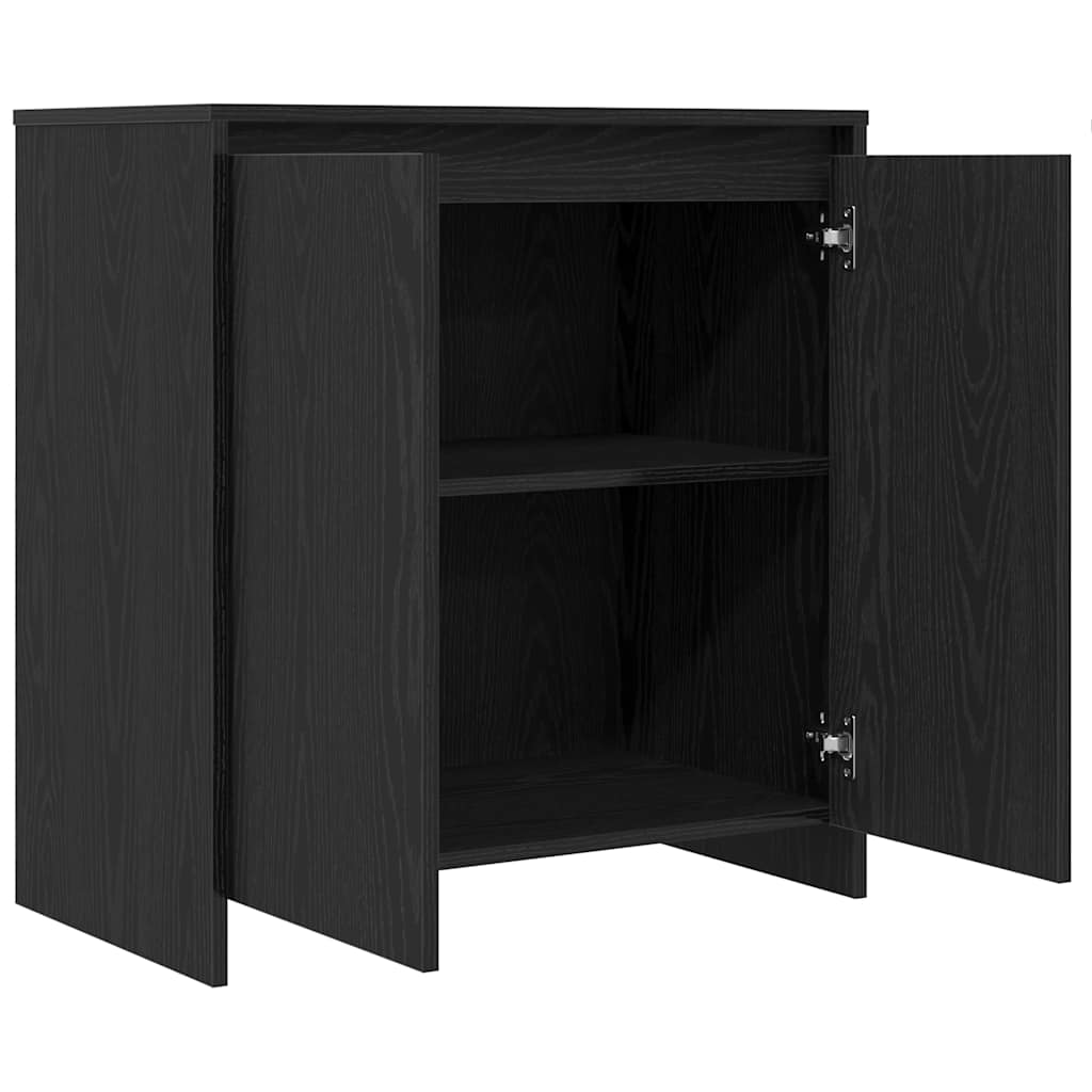 Dressoir 70x41x75 cm bewerkt hout zwart eikenkleur