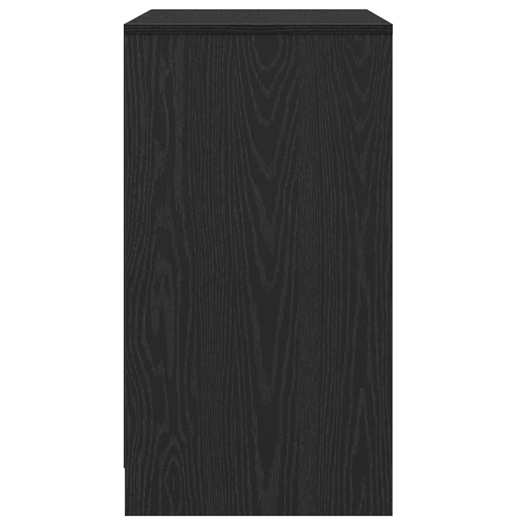 Dressoir 70x41x75 cm bewerkt hout zwart eikenkleur