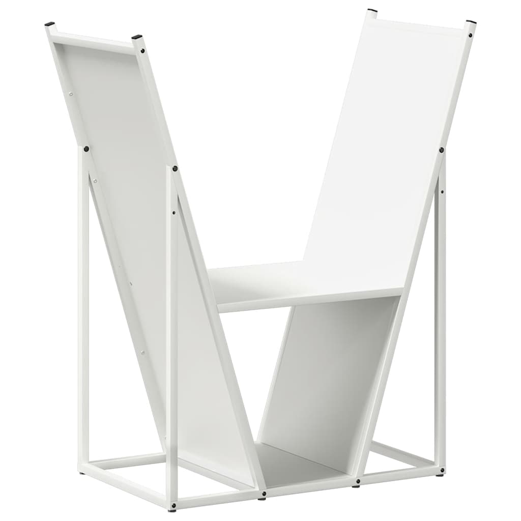 Brandhoutrek 69,5x35x81 cm koudgewalst staal wit