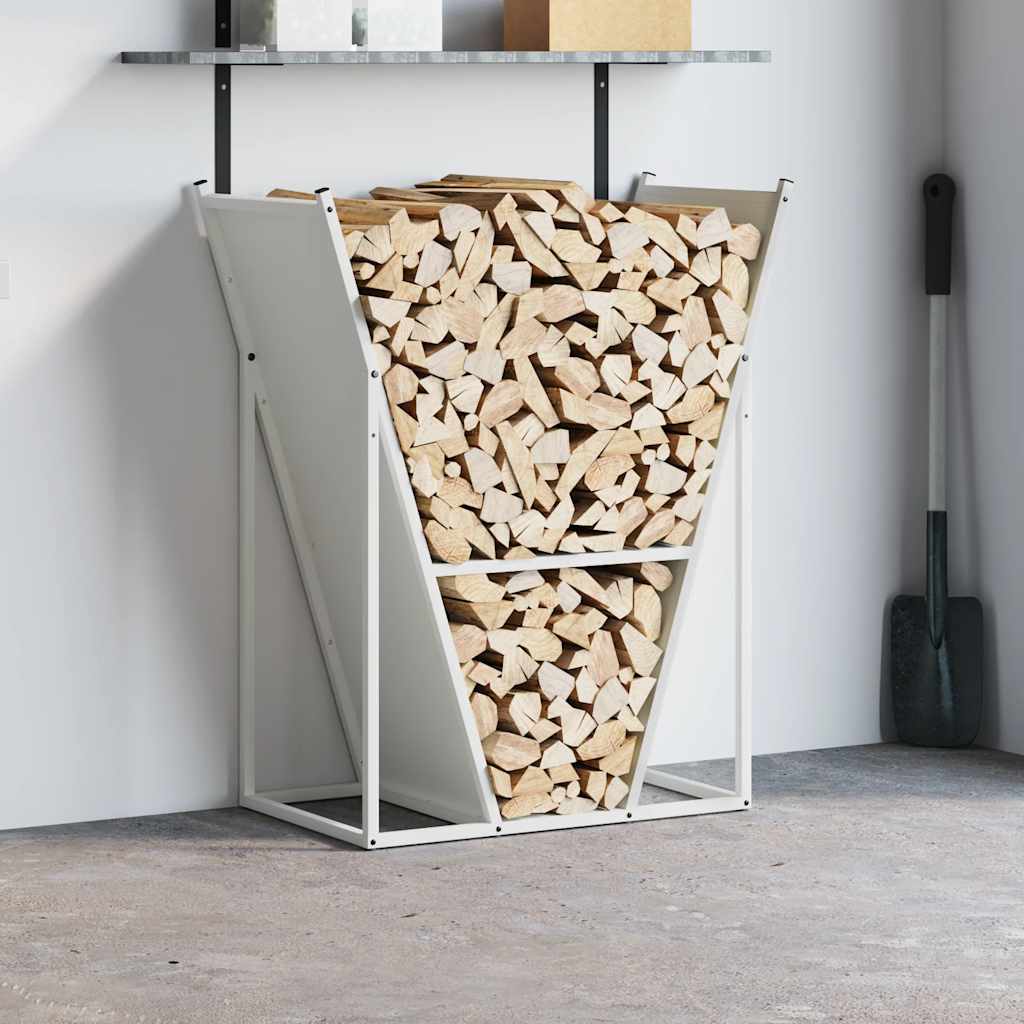 Brandhoutrek 69,5x35x81 cm koudgewalst staal wit