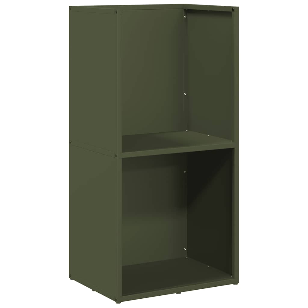 Brandhoutrek 40x30x80 cm koudgewalst staal olijfgroen