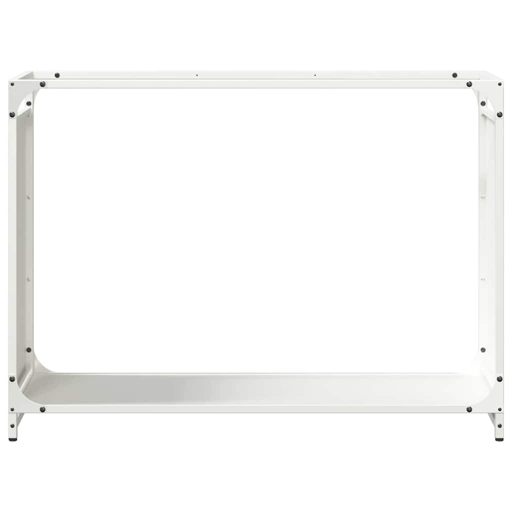 Brandhoutrek 90x28x65 cm koudgewalst staal wit