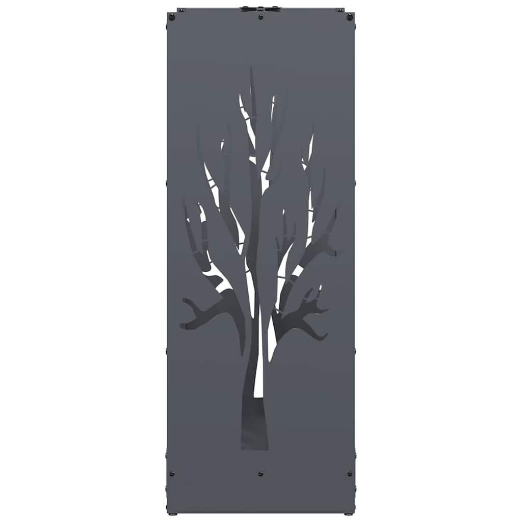 Brandhoutrek 40x30x80 cm koudgewalst staal antraciet