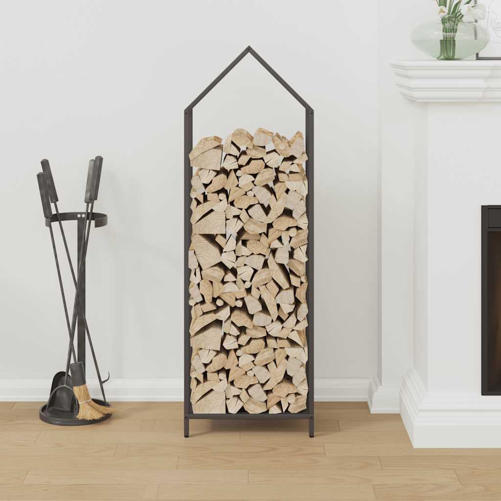 Brandhoutrek 40x25x120 cm koudgewalst staal zwart