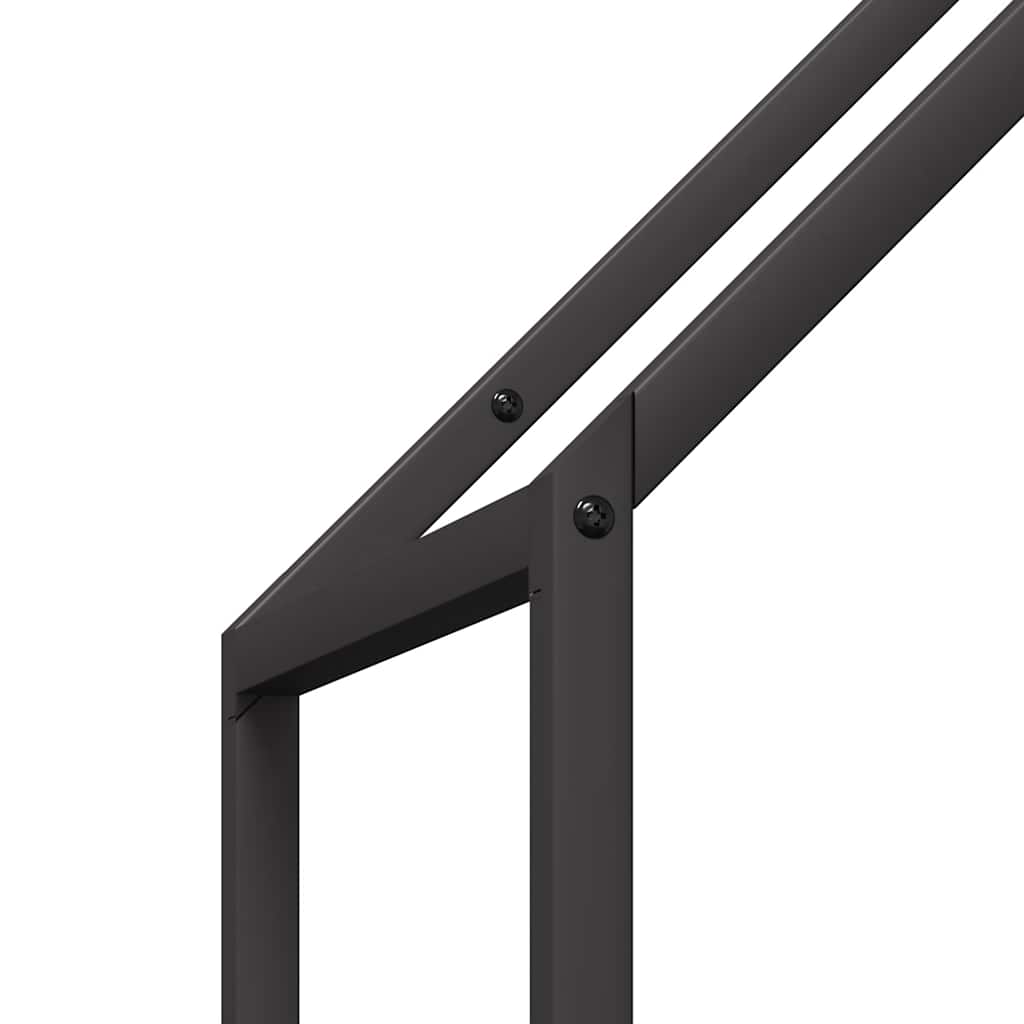 Brandhoutrek 40x25x120 cm koudgewalst staal zwart